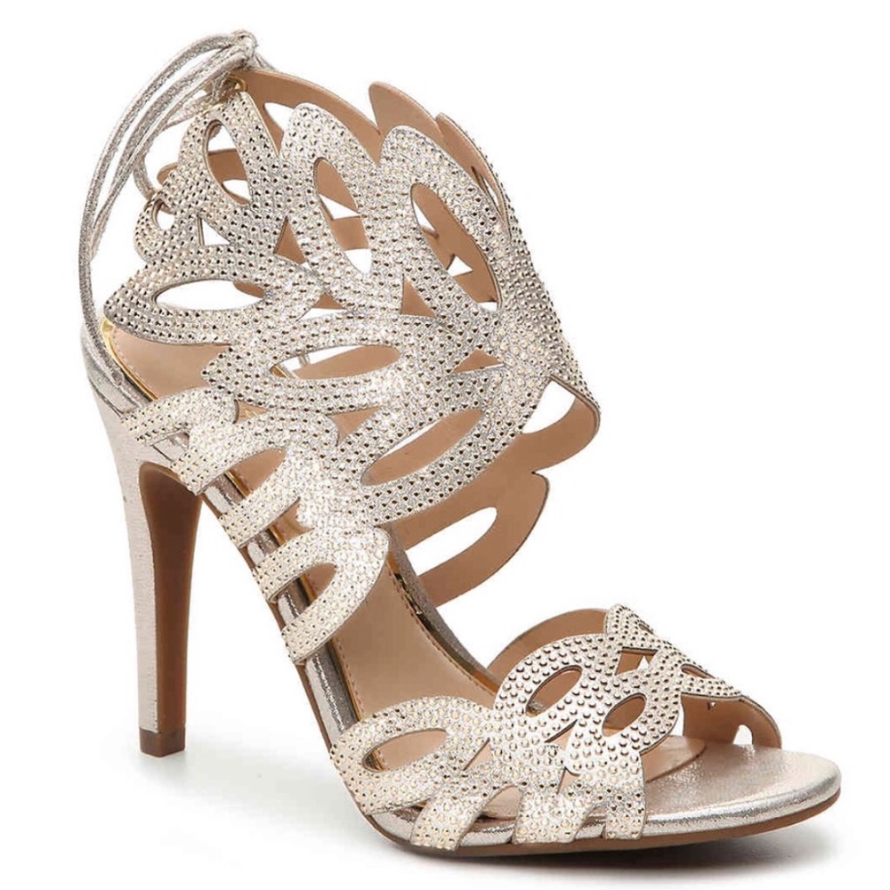 jessica simpson gold encima sandal heel